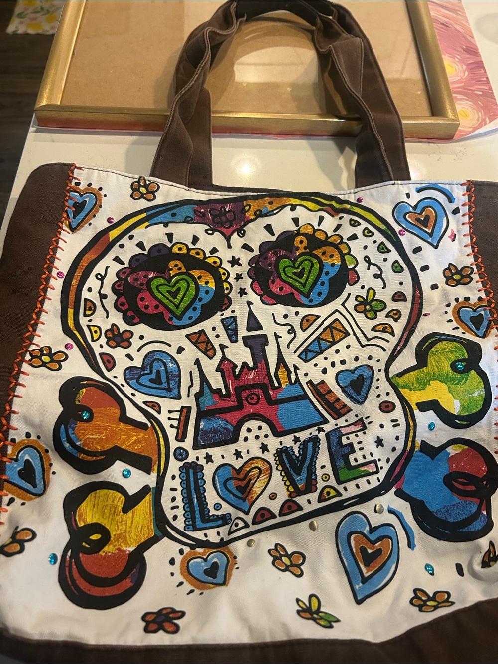 Disney White Canvas Tote made by Consuela
